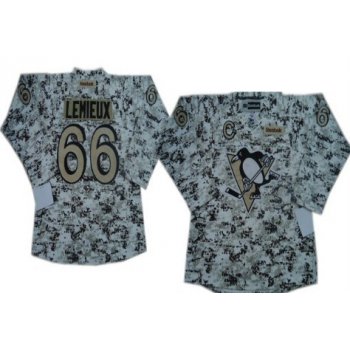 Pittsburgh Penguins #66 Mario Lemieux White Camo Jersey