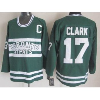 Toronto Maple Leafs #17 Wendel Clark Green Throwback CCM Jersey