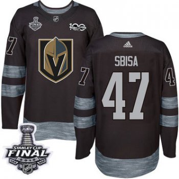 Adidas Golden Knights #47 Luca Sbisa Black 1917-2017 100th Anniversary 2018 Stanley Cup Final Stitched NHL Jersey