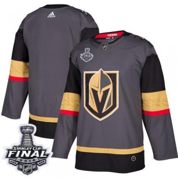 Adidas Golden Knights Blank Grey Home Authentic 2018 Stanley Cup Final Stitched NHL Jersey