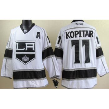 Los Angeles Kings #11 Anze Kopitar White Jersey