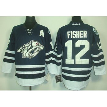 Nashville Predators #12 Mike Fisher Blue Third Jersey