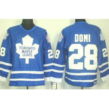 Toronto Maple Leafs #28 Tie Domi Blue Throwback CCM Jersey