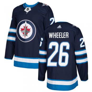 Adidas Jets #26 Blake Wheeler Navy Blue Home Authentic Stitched NHL Jersey