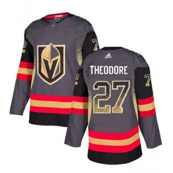 Men's Vegas Golden Knights #27 Shea Theodore Gray Drift Fashion Jersey