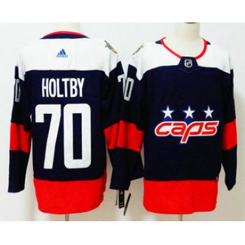 Men's Washington Capitals #70 Braden Holtby Navy Blue 2018 Stadium Series Stitched NHL Hockey Jersey