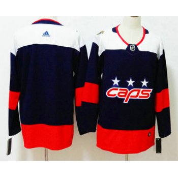 Men's Washington Capitals Blank Navy Blue 2018 Stadium Series Stitched NHL Hockey Jersey