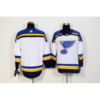 Blues Blank White Adidas Jersey