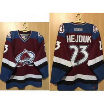 Colorado Avalanche #23 Milan Hejduk CCM Throwback Alternate NHL Hockey Jersey