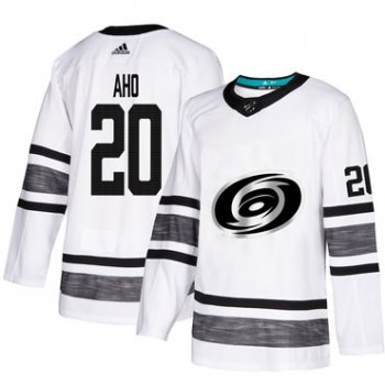 Hurricanes #20 Sebastian Aho White Authentic 2019 All-Star Stitched Hockey Jersey