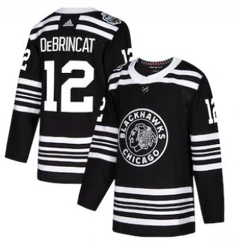 Adidas Chicago Blackhawks #12 Alex DeBrincat Black 2019 Winter Classic Authentic Player Jersey