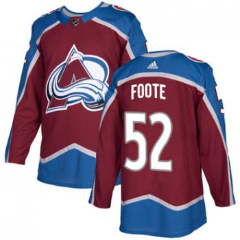 Adidas Colorado Avalanche #52 Adam Foote Burgundy Home Authentic Stitched NHL Jersey