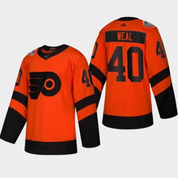 Men's #40 Jordan Weal Flyers Coors Light 2019 Stadium Series Orange Authentic Jersey