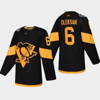 Men's #6 Jamie Oleksiak Penguins Coors Light 2019 Stadium Series Black Authentic Jersey