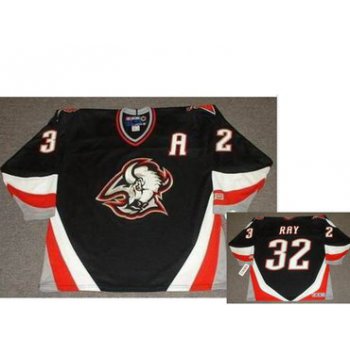 Men's Buffalo Sabres #32 ROB RAY 1999 Black CCM Vintage Throwback Jersey