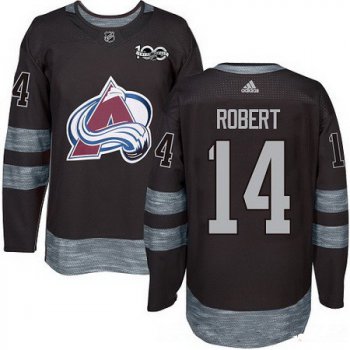 Men's Colorado Avalanche #14 Rene Robert Black 100th Anniversary Stitched NHL 2017 adidas Hockey Jersey