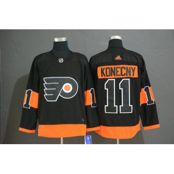 Men's Philadelphia Flyers #11 Travis Konecny Black Alternate Adidas Jersey