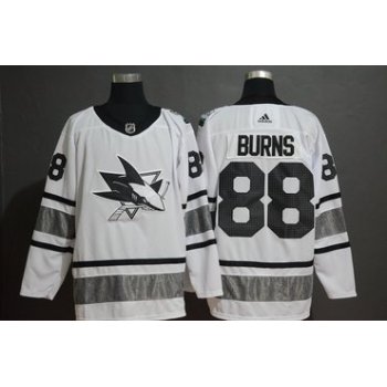 Men's San Jose Sharks 88 Brent Burns White 2019 NHL All-Star Game Adidas Jersey