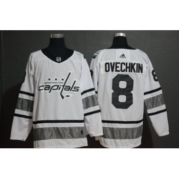 Men's Washington Capitales 8 Alexander Ovechkin White 2019 NHL All-Star Game Adidas Jersey