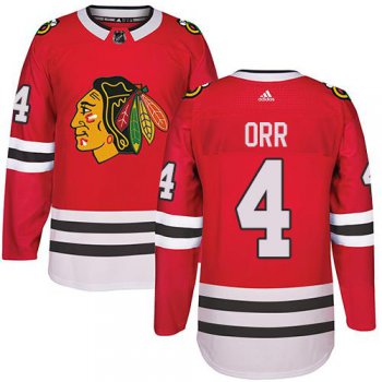 Adidas Chicago Blackhawks #4 Bobby Orr Red Home Authentic Stitched NHL Jersey