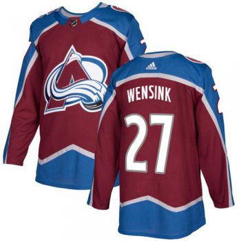 Adidas Colorado Avalanche #27 John Wensink Burgundy Home Authentic Stitched NHL Jersey