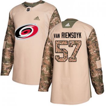 Adidas Hurricanes #57 Trevor Van Riemsdyk Camo Authentic 2017 Veterans Day Stitched NHL Jersey