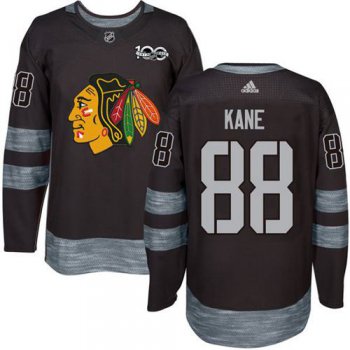 Blackhawks #88 Patrick Kane Black 1917-2017 100th Anniversary Stitched NHL Jersey