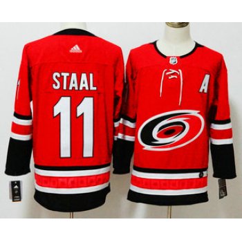 Men's Carolina Hurricanes #11 Jordan Staal Red 2017-2018 Hockey Stitched NHL Jersey