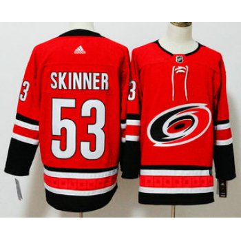 Men's Carolina Hurricanes #53 Jeff Skinner Red 2017-2018 Hockey Stitched NHL Jersey