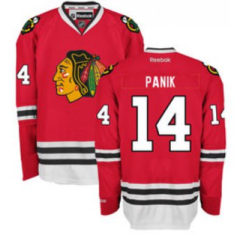 Men's Chicago Blackhawks #14 Richard Panik Home Red Reebok Hockey Jersey