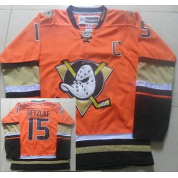 Men's Anaheim Ducks #15 Ryan Getzlaf Reebok Orange Alternate Premier Jersey