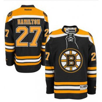 Men's Boston Bruins #27 Dougie Hamilton Black Jersey