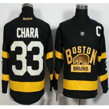 Men's Boston Bruins #33 Zdeno Chara Reebok Black 2016 Winter Classic Premier Jersey