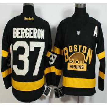 Men's Boston Bruins #37 Patrice Bergeron Reebok Black 2016 Winter Classic Premier Jersey