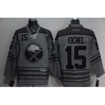 Men's Buffalo Sabres #15 Jack Eichel Charcoal Gray NHL Reebok Jersey