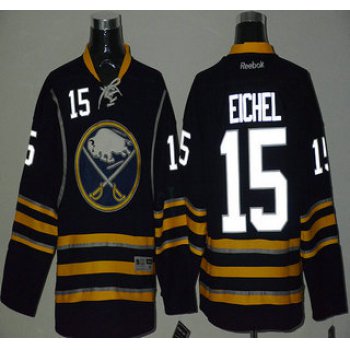 Men's Buffalo Sabres #15 Jack Eichel Night Luminous Navy Blue Jersey