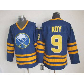 Men's Buffalo Sabres #9 Derek Roy 1983-84 Navy Blue CCM Vintage Throwback Jersey