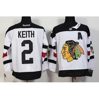 Men's Chicago Blackhawks #2 Duncan Keith Reebok White 2016 Stadium Series Premier Jersey