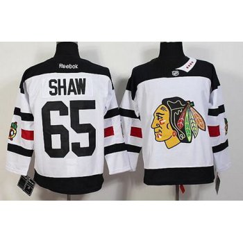 Men's Chicago Blackhawks #65 Andrew Shaw Reebok White 2016 Stadium Series Premier Jersey