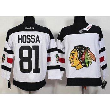 Men's Chicago Blackhawks #81 Marian Hossa Reebok White 2016 Stadium Series Premier Jersey