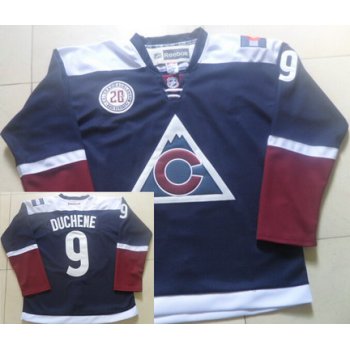 Men's Colorado Avalanche #9 Matt Duchene Reebok Navy Blue 20th Alternate Premier Jersey