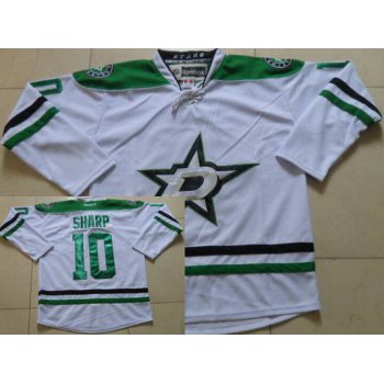 Men's Dallas Stars #10 Patrick Sharp Away White NHL Reebok Jersey