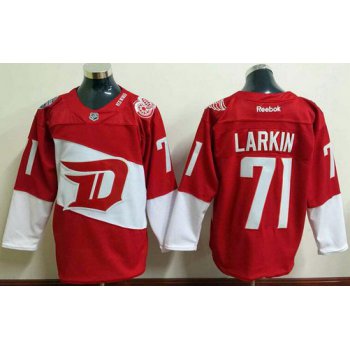 Men's Detroit Red Wings #71 Dylan Larkin Reebok Red 2016 Stadium Series Team Premier Jersey