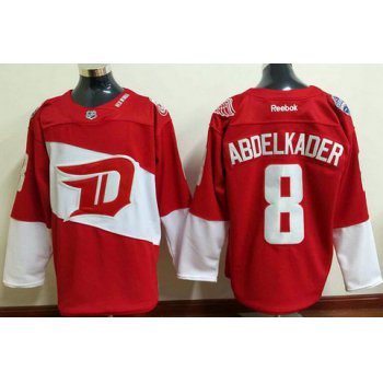 Men's Detroit Red Wings #8 Justin Abdelkader Reebok Red 2016 Stadium Series Team Premier Jersey