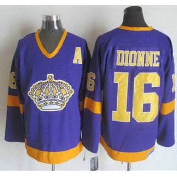 Men's Los Angeles Kings #16 Marcel Dionne 1977-79 Purple CCM Vintage Throwback Jersey