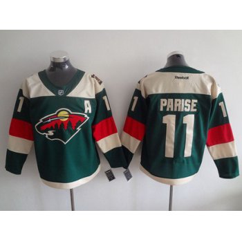 Men's Minnesota Wild #11 Zach Parise Reebok Green 2016 Stadium Series Team Premier Jersey