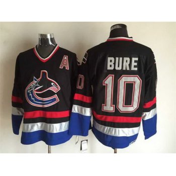 Men's Vancouver Canucks #10 Pavel Bure 2003-04 Black CCM Vintage Throwback Jersey