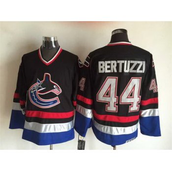 Men's Vancouver Canucks #44 Todd Bertuzzi 2003-04 Black CCM Vintage Throwback Jersey