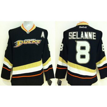 Anaheim Ducks #8 Teemu Selanne Black Jersey