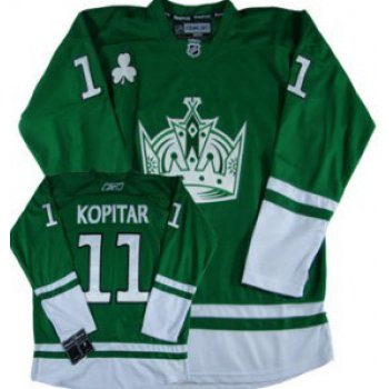 Los Angeles Kings #11 Anze Kopitar St. Patrick's Day Green Jersey